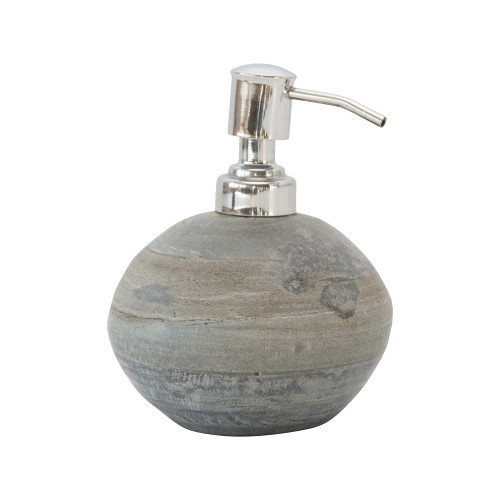 Creative Co-Op Contemporary Slate Pump Soap Dispenser, Grey