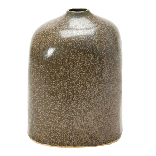 Creative Co-Op Stoneware Flower Reactive Glaze Finish Vase, Grey
