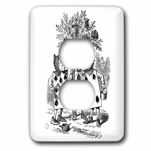 3dRose LSP_193790_6 Painting The Roses Red. Alice in Wonderland John Tenniel Illustration 2 Plug Outlet Cover 3dRose LSP_193790_6 Painting The Roses Red. Alice in Wonderland John Tenniel Illustration 2 Plug Outlet Cover