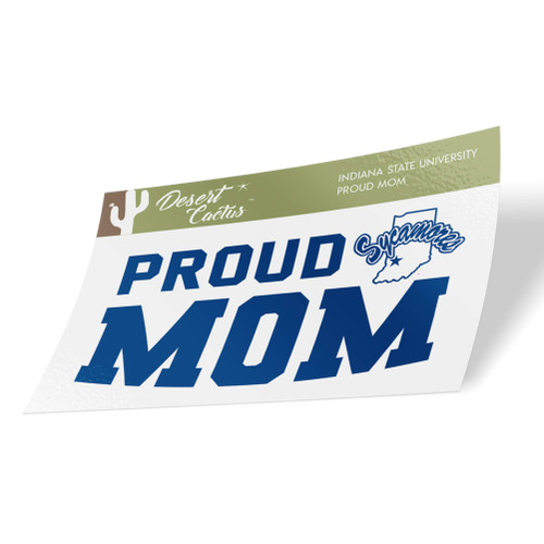 Indiana State University ISU Sycamores Vinyl Decal Laptop Water Bottle Car Scrapbook (Sticker - Mom)