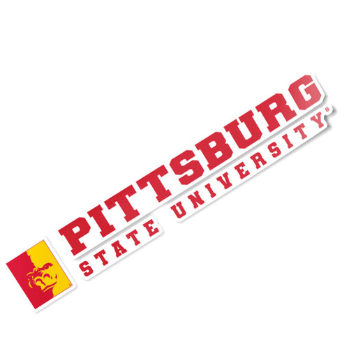 Pittsburg State University Gorillas Name Logo Vinyl Decal Laptop Water Bottle Car Scrapbook (8 Inch Sticker)