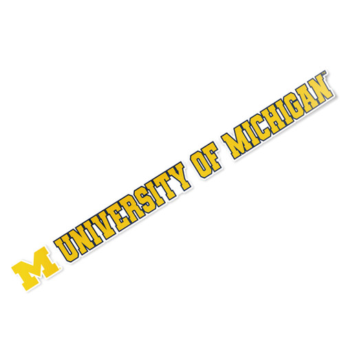 University of Michigan Sticker Wolverines UM U of M Go Blue Hail Name Logo Vinyl Decal Laptop Water Bottle Car Scrapbook (15 Inch Sticker)