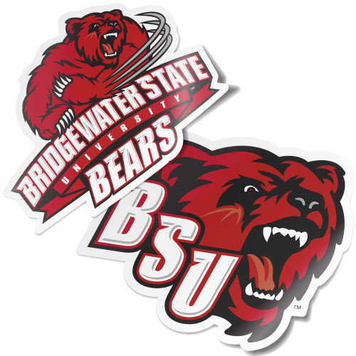 Bridgewater State University BSU Bears Sticker Vinyl Decal Laptop Water Bottle Car Scrapbook (4 Inch Set V1)
