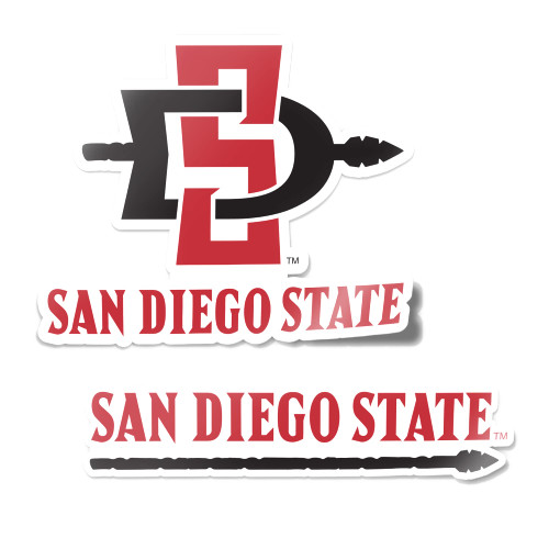 San Diego State University Sticker Vinyl Decal Laptop Water Bottle Car Scrapbook (4 Inch Set V1)
