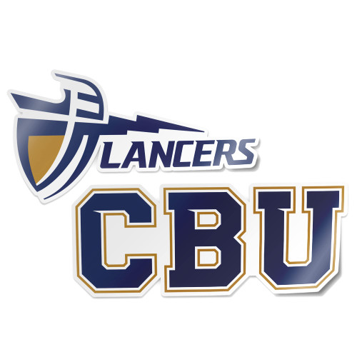 California Baptist University CBU Lancers Crazies Sticker Vinyl Decal Laptop Water Bottle Car Scrapbook (4 Inch Set V1)