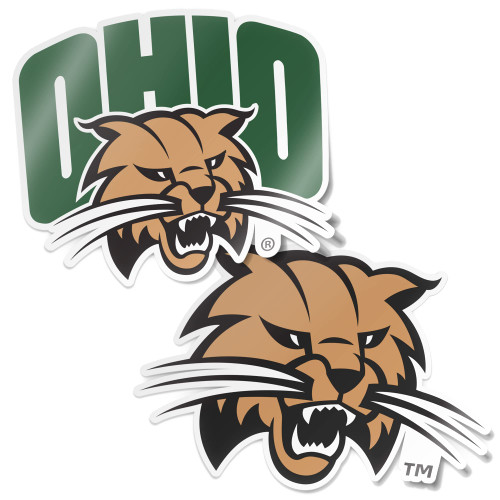 Ohio University Bobcats Sticker Vinyl Decal Laptop Water Bottle Car Scrapbook (4 Inch Set V1)
