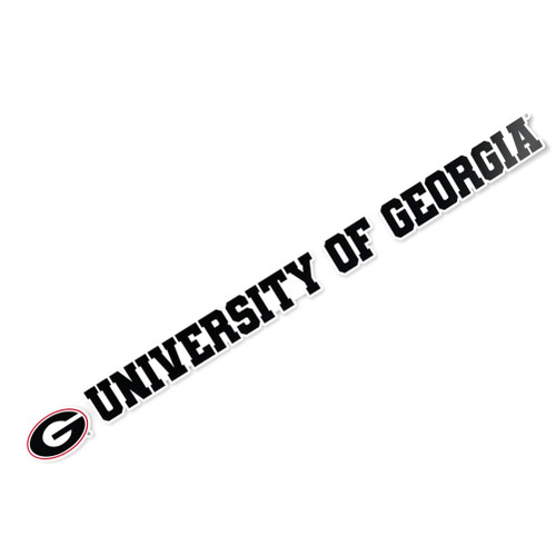 University of Georgia Bulldogs UGA Dawgs Name Logo Vinyl Decal Laptop Water Bottle Car Scrapbook (15 Inch Sticker)