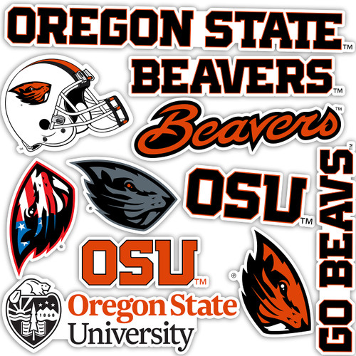 Oregon State University Sticker OSU Beavers Stickers Vinyl Decals Laptop Water Bottle Car Scrapbook T2 (Type 2)