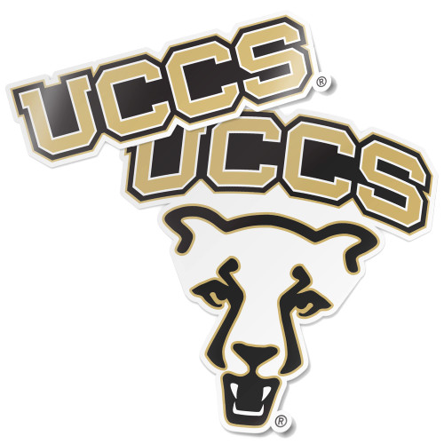 University of Colorado Colorado Springs UCCS Mountain Lions Sticker Vinyl Decal Laptop Water Bottle Car Scrapbook (4 Inch Set V1)