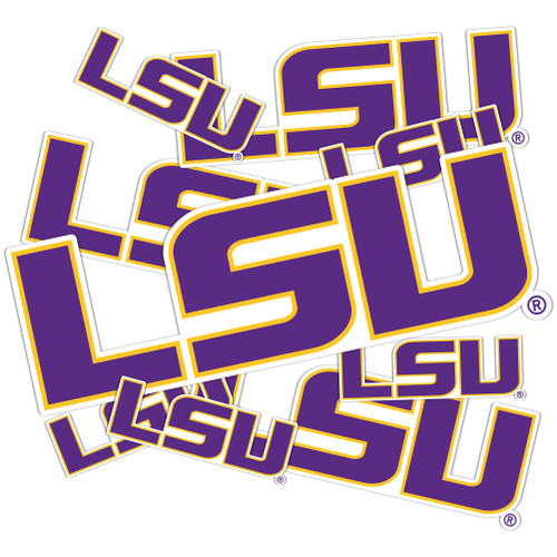 LSU Sticker Tigers Geaux Louisiana State University Stickers Vinyl Decals Laptop Water Bottle Car Scrapbook T3 (Type 3-1)