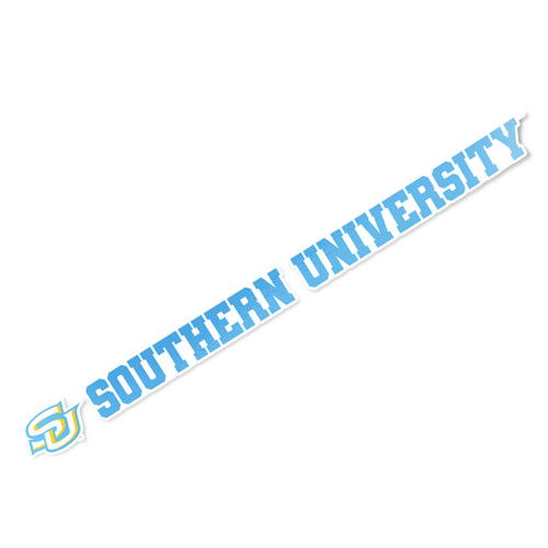 Southern University Jaguars Name Logo Vinyl Decal Laptop Water Bottle Car Scrapbook (15 Inch Sticker)