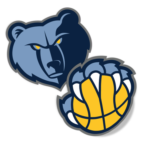Memphis Grizzlies NBA Officially Licensed Sticker Vinyl Decal Laptop Water Bottle Car Scrapbook (4 Inch)