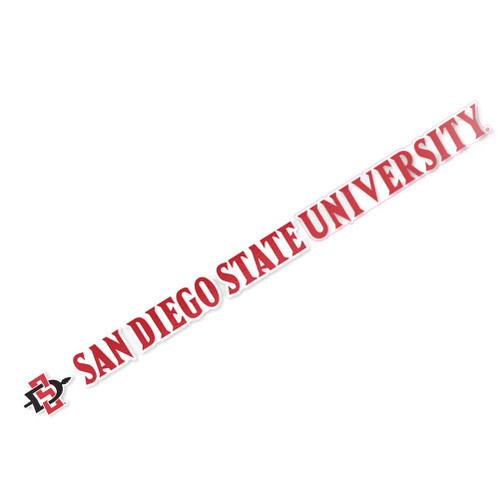 San Diego State University Name Logo Vinyl Decal Laptop Water Bottle Car Scrapbook (15 Inch Sticker)