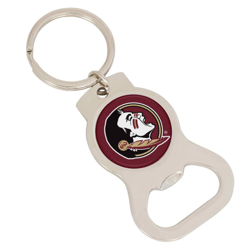 Desert Cactus Florida State University Bottle Opener Keychain Seminoles FSU Car Keys (Silver Bottle)