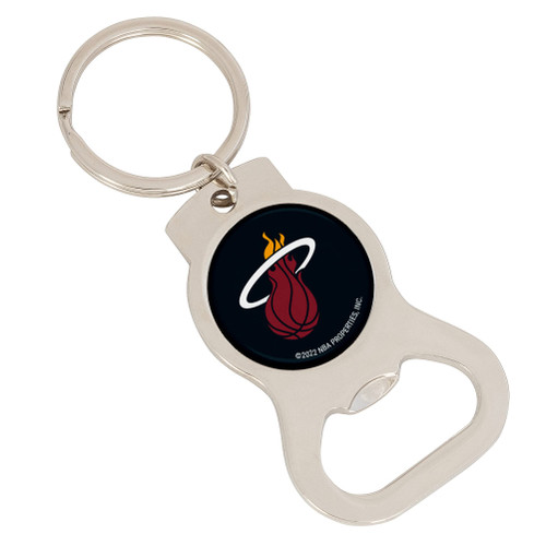 Desert Cactus Miami Heat NBA National Basketball Association Bottle Opener Keychain Heat Miami Car Keys (Silver Bottle)