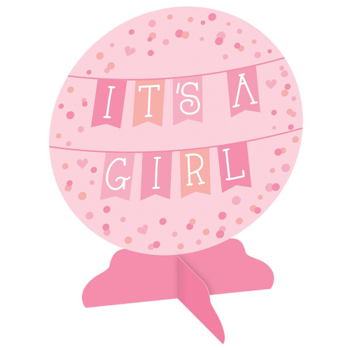 It's a Girl Table Centerpiece - 9 3/5" | Pink | 1 Pc.
