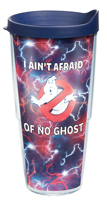 Tervis Ghostbusters I Ain't Afraid Made in USA Double Walled Insulated Tumbler Travel Cup Keeps Drinks Cold & Hot, 24oz, Clear