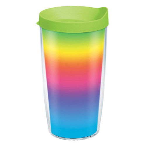 Tervis Rainbow Flavor Made in USA Double Walled Insulated Tumbler Travel Cup Keeps Drinks Cold & Hot, 16oz, Classic