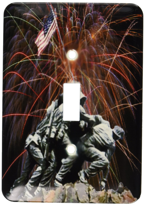 3dRose LLC lsp_14248_1 Marine Corp Memorial with Fireworks - Single Toggle Switch