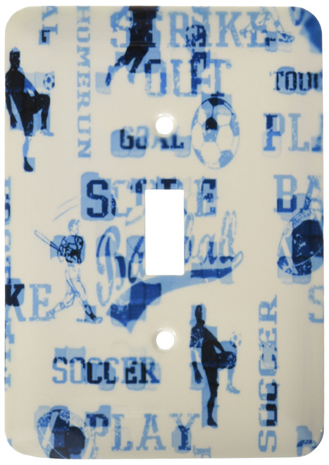 3dRose lsp_59778_1" Painted All About Sports Single Toggle Switch
