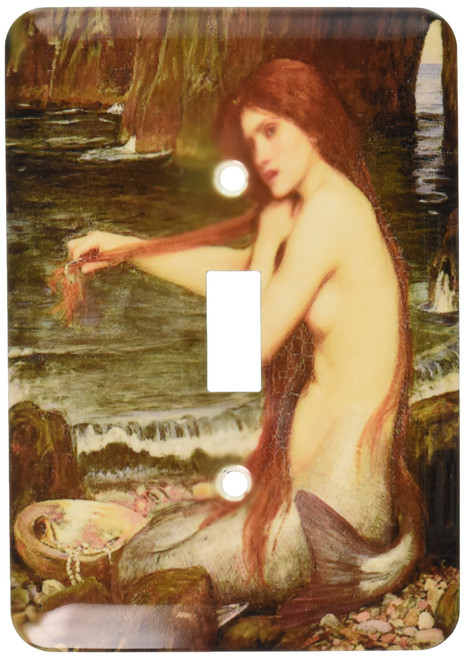 3dRose lsp_127294_1 A Mermaid by John William Waterhouse Single Toggle Switch