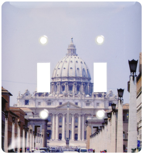 3dRose lsp_1309_2 Saint Peters The Vatican Double Toggle Switch