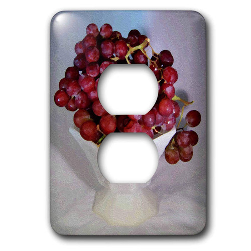 3dRose lsp_15775_6 Grapes in A Dish Oil Painting Outlet Cover