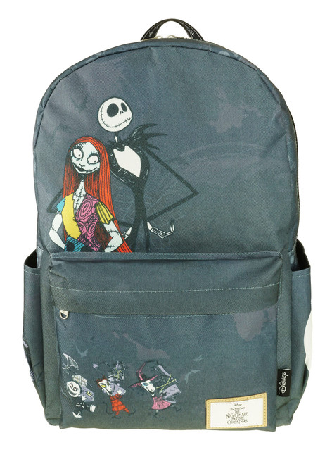 KBNL Classic Disney Nightmare Before Christmas Backpack with Laptop Compartment for School, Travel, and Work, Multicolor, Large