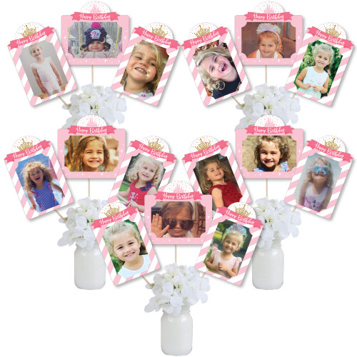 Big Dot of Happiness Little Princess Crown - Pink and Gold Princess Birthday Party Picture Centerpiece Sticks - Photo Table Toppers - 15 Pieces Big Dot of Happiness Little Princess Crown - Pink and Gold Princess Birthday Party Picture Centerpiece Sticks - Photo Table Toppers - 15 Pieces