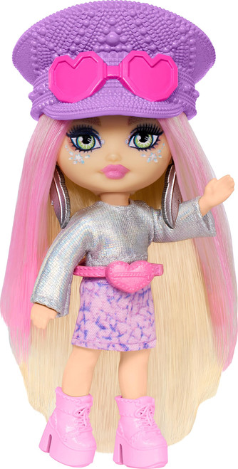 Barbie Extra Mini Minis Travel Doll with Metallic Desert Fashion and Festival Accessories, Barbie Extra Fly Small Doll Barbie Extra Mini Minis Travel Doll with Metallic Desert Fashion and Festival Accessories, Barbie Extra Fly Small Doll