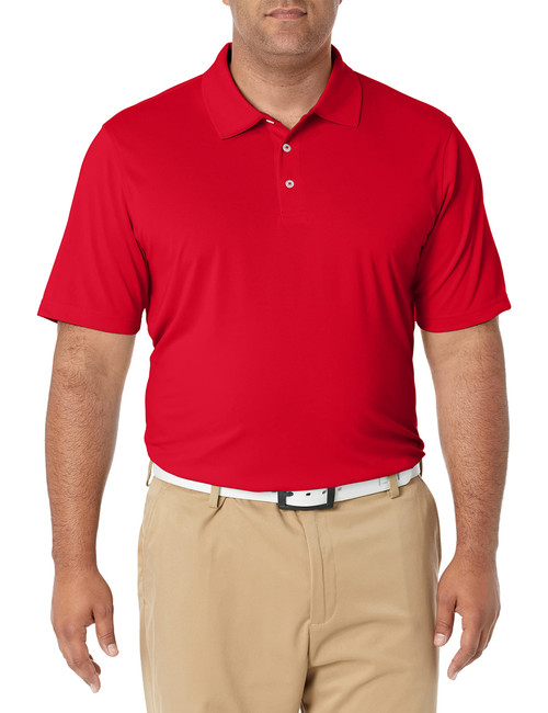 Amazon Essentials Men's Regular-Fit Quick-Dry Golf Polo Shirt (Available in Big & Tall), Red, Medium