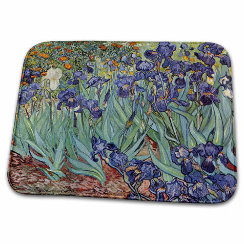 3dRose Van Gogh Irises - iris, Flower, flowersanniversary,... - Bathroom Bath Rug Mats (rug-46958-1)