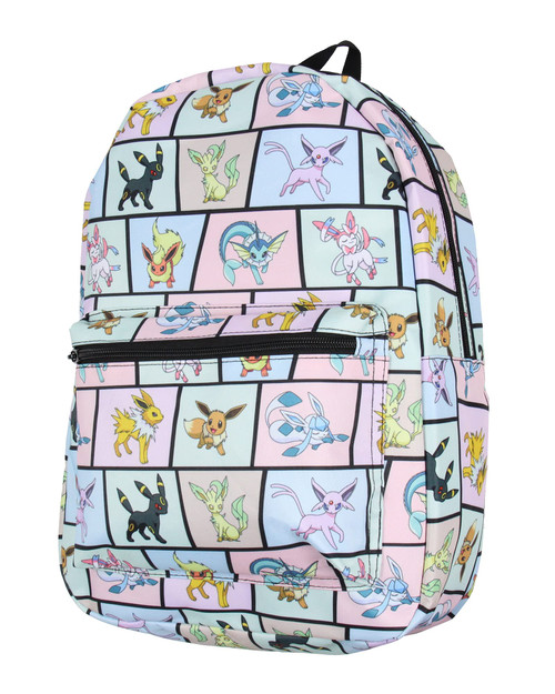 Bioworld Pokemon Backpack Eevee Evolutions Laptop School Travel Backpack Bag
