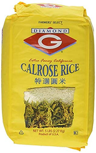 Diamond G Calrose Rice 5 Lb (Pack of 2 Bags)