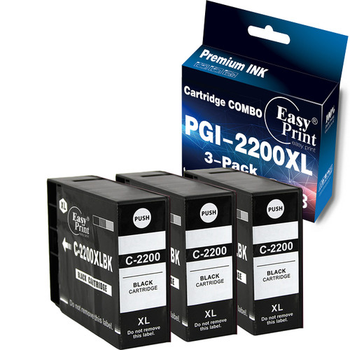 EASYPRINT (3 Pack) Compatible Ink Cartridge Replacement for Canon PGI-2200 2200XL PGI2200XL Maxify MB5320 MB5120 MB5420 MB5020 iB4120 iB4020 (3X Black, High Yield) EASYPRINT (3 Pack) Compatible Ink Cartridge Replacement for Canon PGI-2200 2200XL PGI2200XL Maxify MB5320 MB5120 MB5420 MB5020 iB4120 iB4020 (3X Black, High Yield)