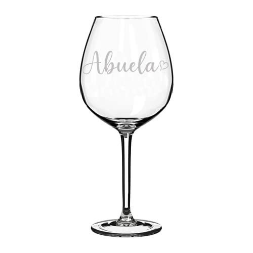 Wine Glass Goblet Abuela With Heart (20 oz Jumbo)