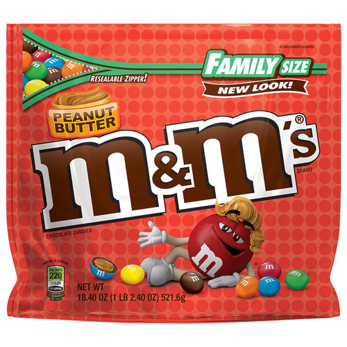 M&Ms Peanut Butter Family Size - 18.4oz - PACK OF 3