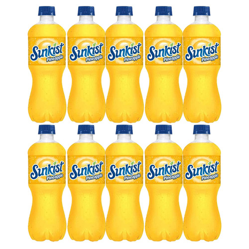 BEEQ BOX (Pack of 10) Sunkist Pineapple Soda, 20-oz. Bottles BEEQ BOX (Pack of 10) Sunkist Pineapple Soda, 20-oz. Bottles