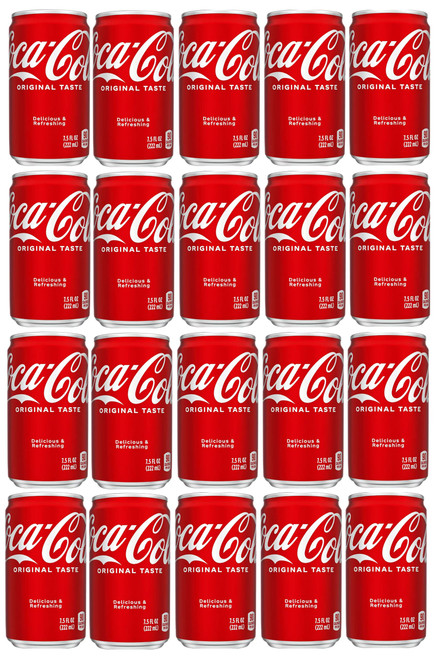 BEEQ - (PACK OF 20) Cola. Mini 7.5oz Sodas | Soft Drink Bundle Assortment for The Home & Office Refrigerator Restock Kit of Soda