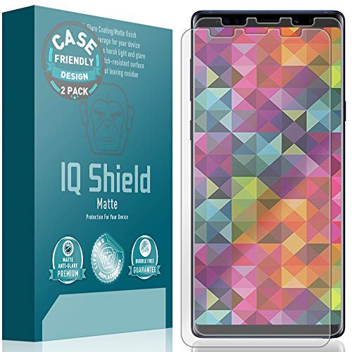 Samsung Galaxy Note 9 Screen Protector, IQ Shield Matte Full Coverage Anti-Glare Screen Protector for Samsung Galaxy Note 9 [Case Friendly][2-Pack] Bubble-Free Film