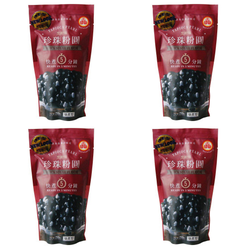 WuFuYuan - Tapioca Pearl Black 8.8 Oz / 250 G (Pack of 2)-SET OF 4