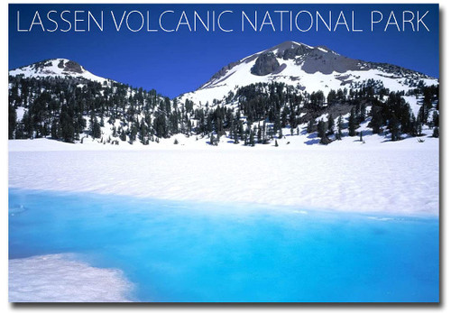 Lassen Volcanic National Park Winter Snow Travel Refrigerator Magnet Size 2.5" x 3.5"