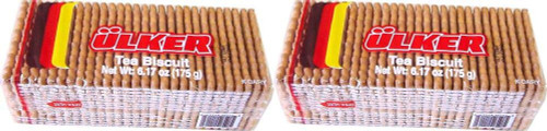 Ulker Tea Biscuits (Petit Beurre) Turkish 175 gram package Pack of 2