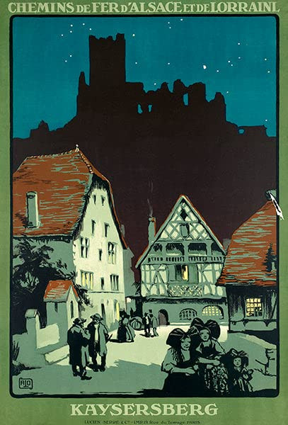 Kaysersberg - Chemins De Fer D'Alsace - France - 1930's - Travel Poster Magnet