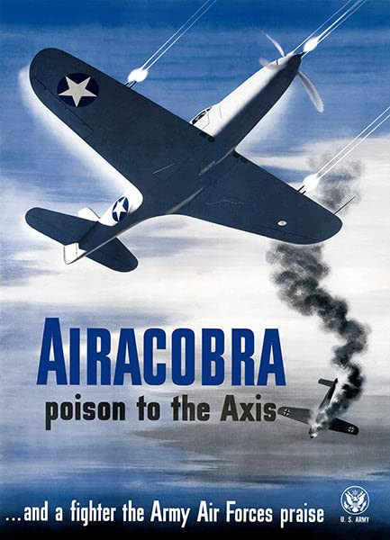 Airacobra Poison to The Axis - Army Air Forces - 1943 - World War II - Propaganda Magnet