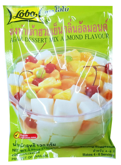 LOBO Agar Dessert Mix Almond Flavour 130 Grams x 2 Packs (Halal certified) / By BENJAWAN shop