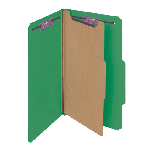 Smead Pressboard Classification File Folder with SafeSHIELD Fasteners, 1 Divider, 2" Expansion, Legal Size, Green, 10 per Box (18733) Smead Pressboard Classification File Folder with SafeSHIELD Fasteners, 1 Divider, 2" Expansion, Legal Size, Green, 10 per Box (18733)