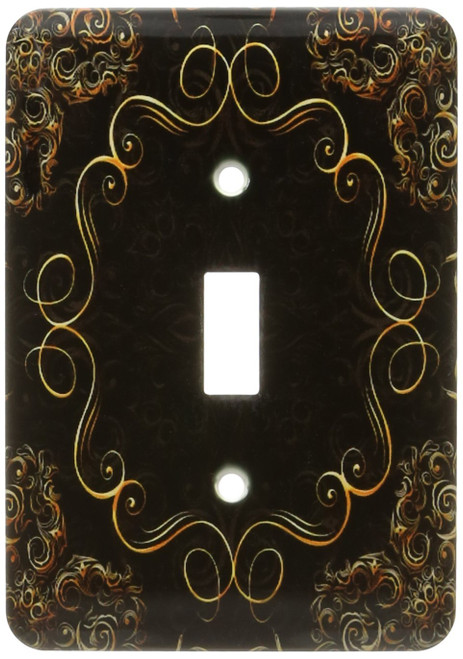 3dRose LLC lsp_113827_1 Elegant Gold Design On A Dark Chocolate Brown Damask Background Single Toggle Switch 3dRose LLC lsp_113827_1 Elegant Gold Design On A Dark Chocolate Brown Damask Background Single Toggle Switch