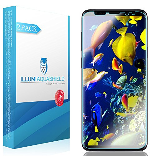 Galaxy S9 Plus Screen Protector [2-Pack], ILLUMI AquaShield HD Clear Anti-Bubble Film Screen Protector for Galaxy S9 Plus (Case Friendly Compatible)