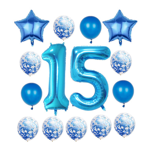 15th Birthday Decorations Party Supplies,Blue Number 15 Balloon,40 Inch Giant Foil Mylar 15th Balloons Decorations for Boy Girl,Large Helium Numbers 15 Balloon for 15th Anniversary Events Supplies 15th Birthday Decorations Party Supplies,Blue Number 15 Balloon,40 Inch Giant Foil Mylar 15th Balloons Decorations for Boy Girl,Large Helium Numbers 15 Balloon for 15th Anniversary Events Supplies